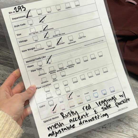 Lululemon Barrys Rusty Red Womens M Stronger As One Tight Mid Rise Leggings - Picture 7 of 10